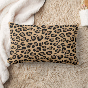 Leopard Spots Tan Brown Animal Print Mönster Lumbarkudde