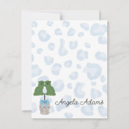 Leopard Stafford Hundar Topiary Note Card Anteckningskort