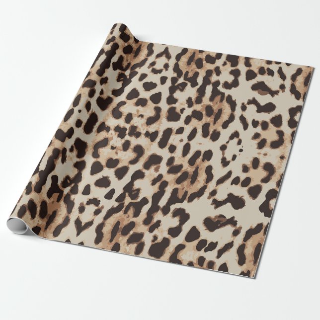 Leopard Stil skriver ut. Presentpapper (Utrullad)