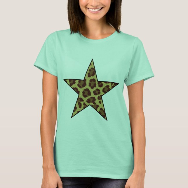 leopard, stjärntshirt tee (Framsida)