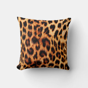 Leopard struktur, afrikanskt djur, sömlöst mönster kudde