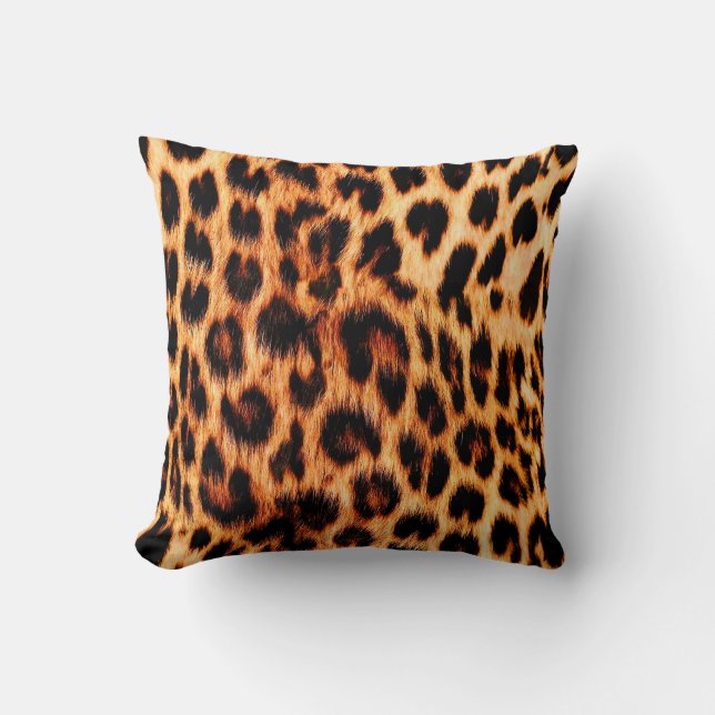 Leopard struktur, afrikanskt djur, sömlöst mönster kudde (Framsida)