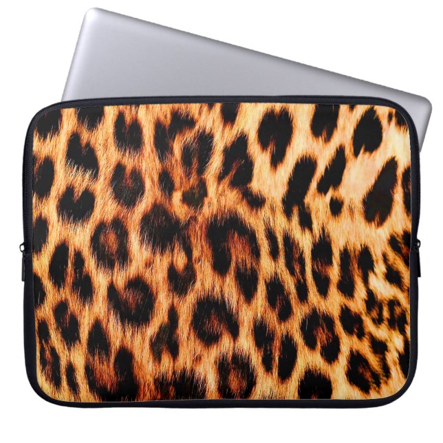 Leopard struktur, afrikanskt djur, sömlöst mönster laptop fodral (Framsidan)