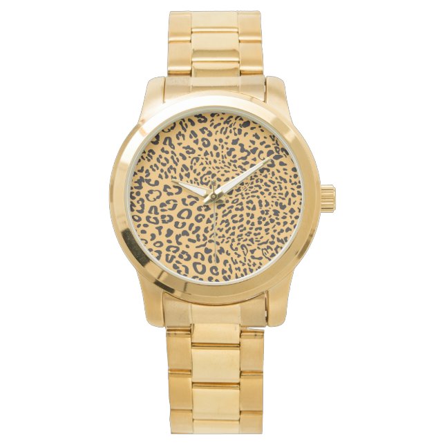 Leopard-struktur Armbandsur (Framsida)