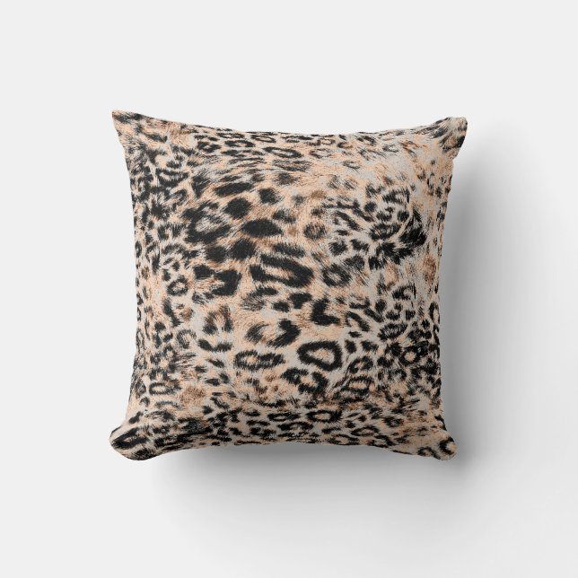 Leopard struktur, leopard animal print mönster kudde (Framsida)