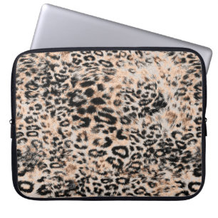 Leopard struktur, leopard animal print mönster laptop fodral