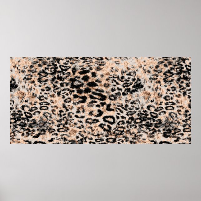 Leopard struktur, leopard animal print mönster poster (Framsidan)