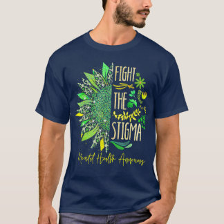 Leopard Sunflower Fight The Stigma Mental Health A T Shirt