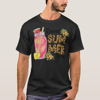 Leopard Sweet Summer Time Funny I Kärlek Summer Be T Shirt