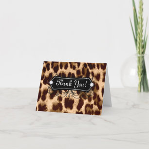 Leopard, tack för att du kort juvelry Mode