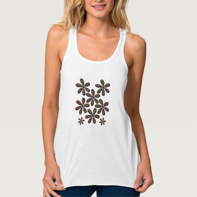 Leopard Tanktop Linne Med Racerback (Framsida)