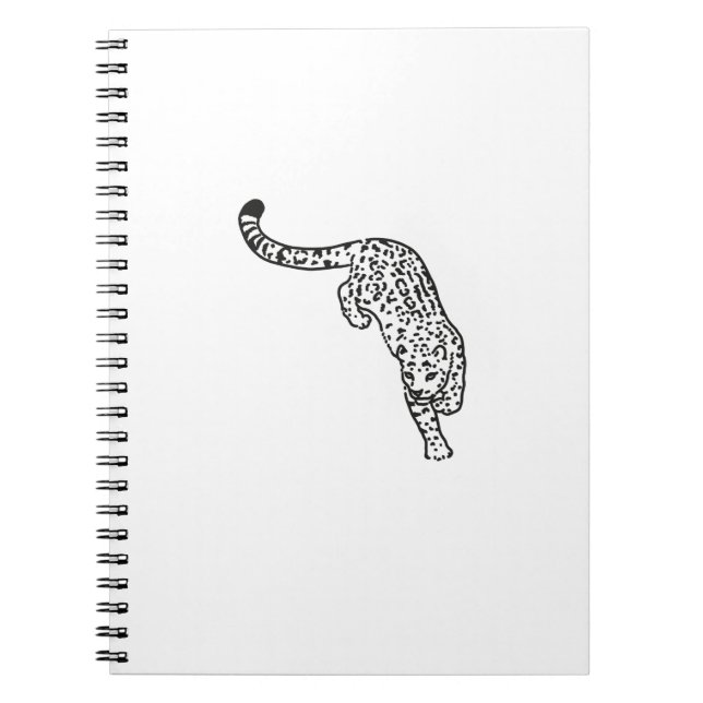 Leopard Tatto Vintage Anteckningsbok (Framsidan)