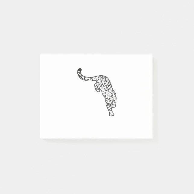 Leopard Tatto Vintage Post-it Block (Framsida)