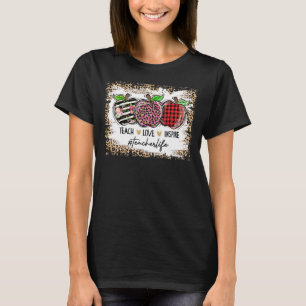 Leopard Teach Kärlek Inspire Lärare tillbaka till T Shirt