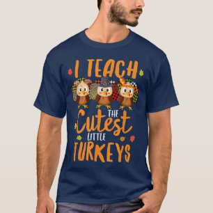 Leopard Teacher Thanksgiving I Teach Cutest Tu T Shirt