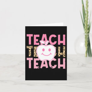 Leopard Teacher-uppskattningsdräkt med Kärlek Teac Kort