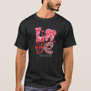 Leopard Teeth Kärlek Dentist Hearts Dental Life Va T Shirt