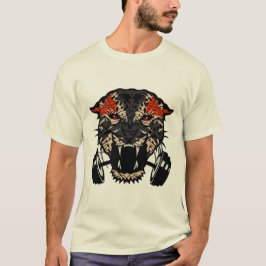 leopard tete animal sauvage haltere musculation 1 t shirt