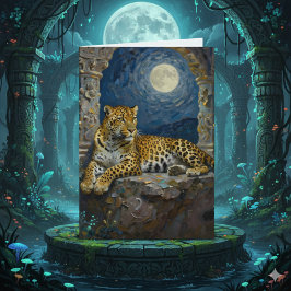 Leopard Themed Happy Birthday to my Husband Kort