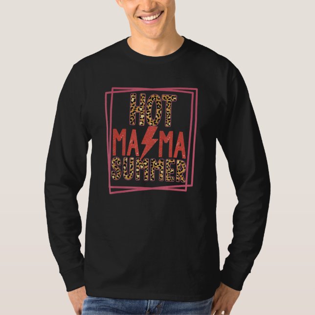 Leopard Thunder Hett Mamma Coola Mamma Mamma Life  T Shirt (Framsida)
