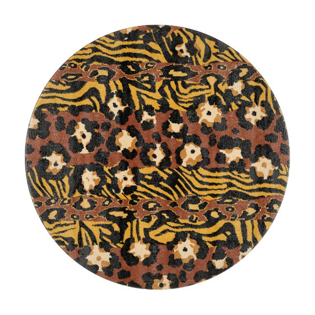 Leopard, tiger skinsar, vild mönster. (Framsidan)