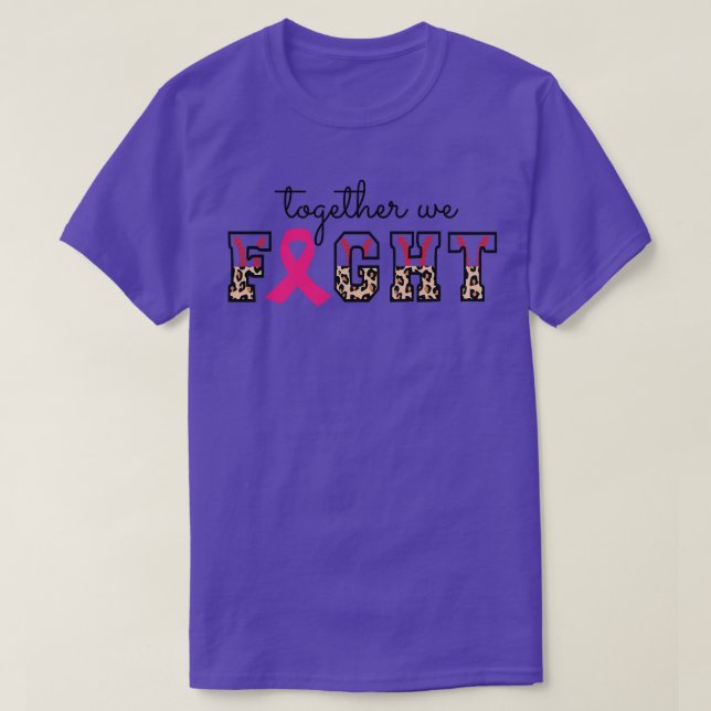 Leopard Together We Fight American Baseball Breast T Shirt (Design framsida)