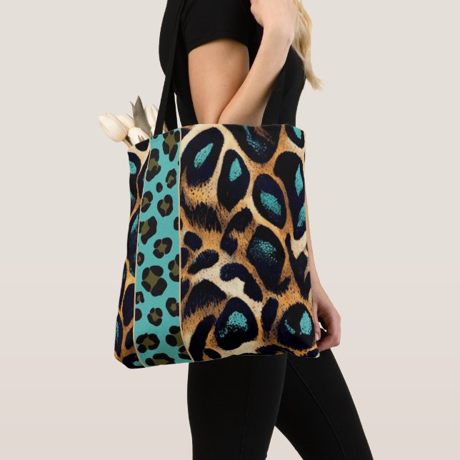 LEOPARD - Tote Bag, Shopping bag Tygkasse (Närbild)
