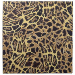 Leopard Trasa Napkins (4) middag 20 x 20 tum Tygservett