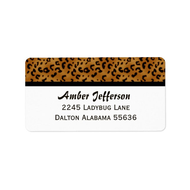 Leopard Trimmed: Adressetiketter (Framsidan)