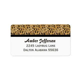 Leopard Trimmed: Adressetiketter