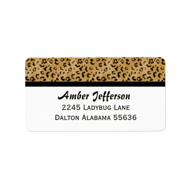 Leopard Trimmed: Adressetiketter (Framsidan)