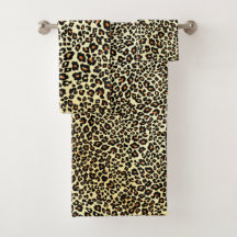 Leopard Tryck Badduk Set