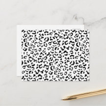 Leopard Tryck, Leopardfläckar, Svart Och Vitt