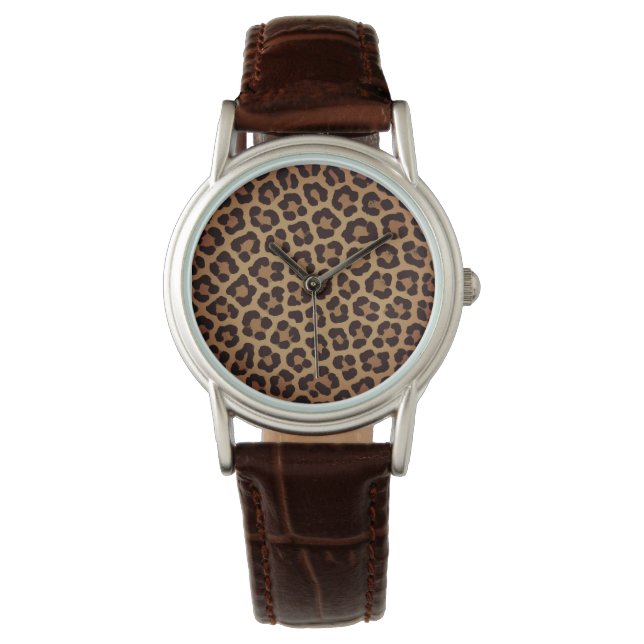 Leopard Tryck Mönster Armbandsur (Framsida)