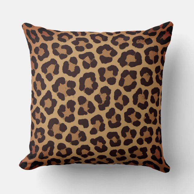Leopard Tryck Mönster Kudde (Framsida)