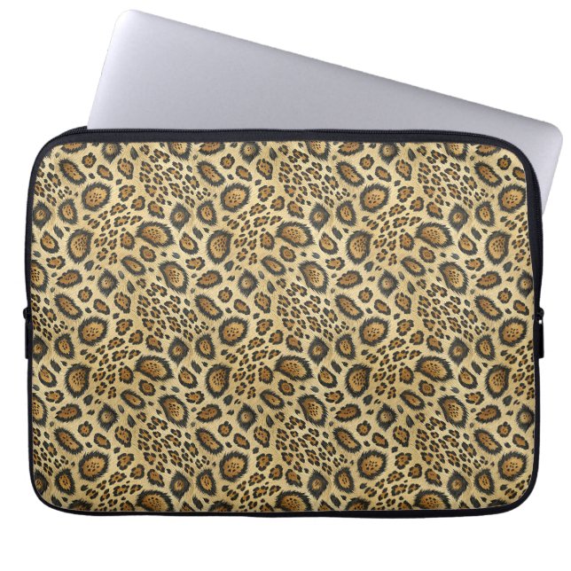 Leopard Tryck Mönster – Vilda Djur Skinn Design Laptop Fodral (Framsidan)