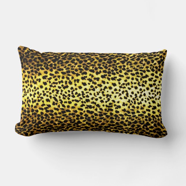 Leopard Tryck Tapet Lumbarkudde (Framsida)
