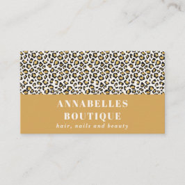 Leopard-tryckning, ursprunglig typografi, djärv mo visitkort