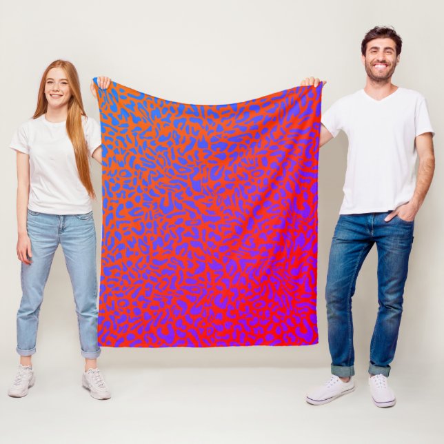 leopard tryckt filt med psykedelisk gradient (På plats)