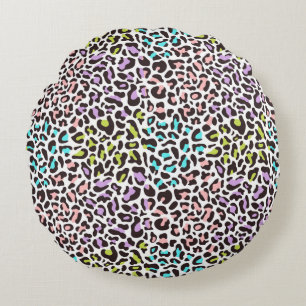 Leopard Tryckt Rund Kudd Kudde