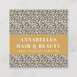Leopard tryckt ursprunglig typografi fet modern gu fyrkantigt visitkort