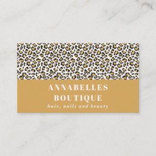 Leopard tryckt ursprunglig typografi fet modern gu visitkort
