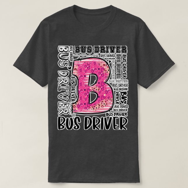 Leopard Typography Buss Driver 100:e T Shirt (Design framsida)