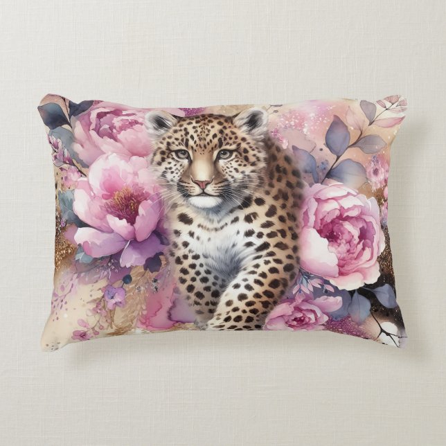 Leopard Unge & Ro accent Pillow Prydnadskudde (Framsidan)