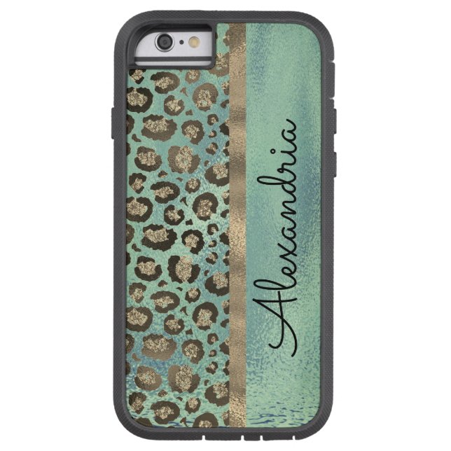 Leopard-utskrift på Grönten Glossy (Baksidan)