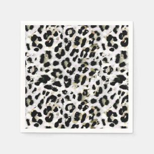 Leopard - utskrivet djuravtryck pappersservett