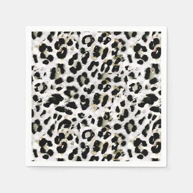 Leopard - utskrivet djuravtryck pappersservett (Framsidan)