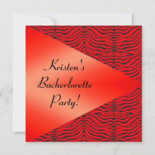 LEOPARD V RED BACHELORETTE PARTY INBJUDANDE INBJUDNINGAR