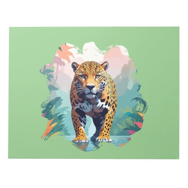 Leopard Vector Art Animal av majestisk karaktär Anteckningsblock (Framsida)