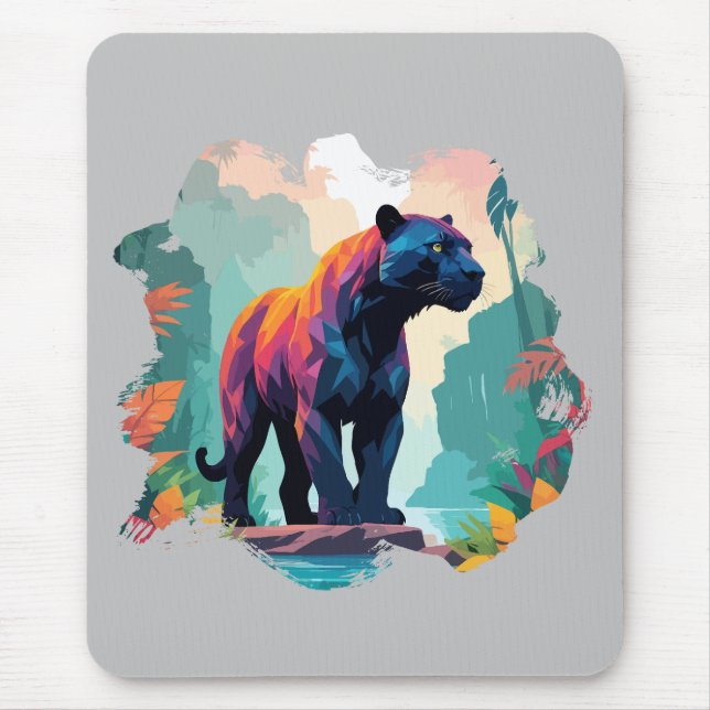 Leopard Vector Art Animal av majestisk karaktär Musmatta (Framsidan)